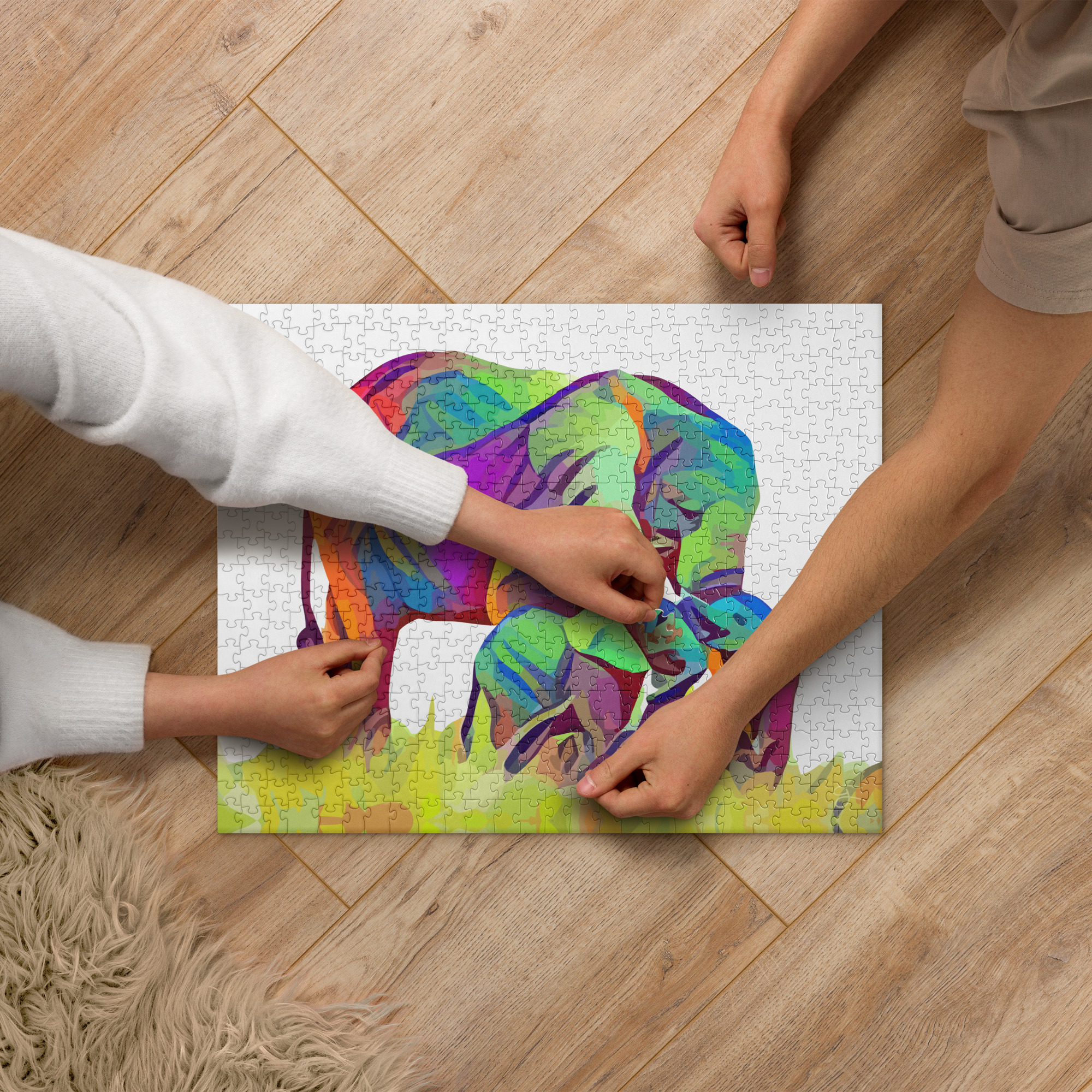 "Elephant Love" Jigsaw Puzzle - Image 3