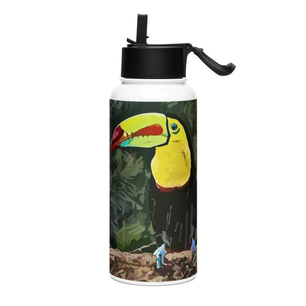 "Jungle Bird Surprise" Stainless steel water bottle