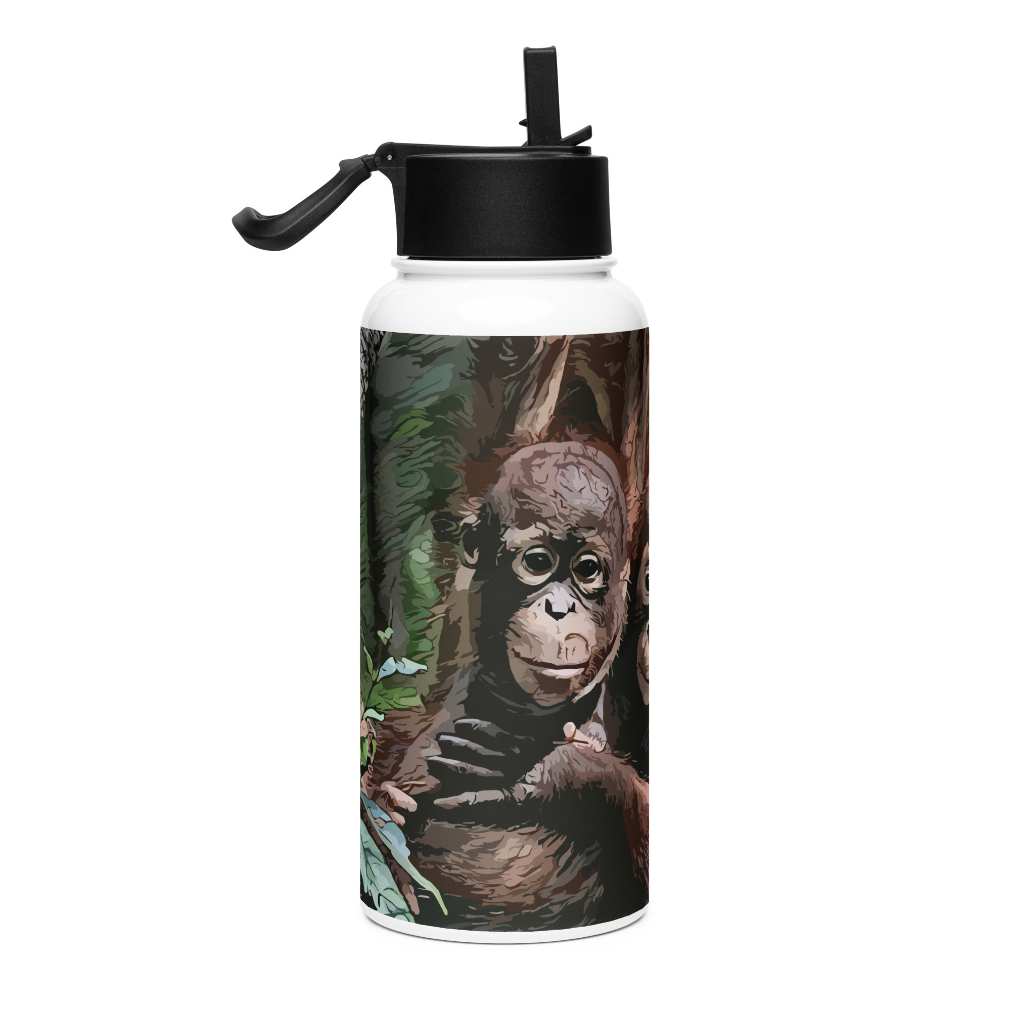 "Orangutan Safety" Stainless steel water bottle - Image 4
